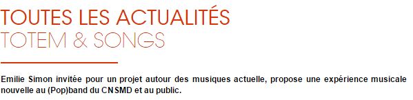 Concert CNSMD de Lyon & Emilie Simon